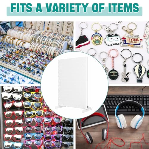 EVERHANGER Metal Pegboard Display Stand, Freestanding Tabletop Pegboard Display for Craft Shows & Fairs, 12"X16", 4pcs White - color: White, size: 4pack 12"X16"