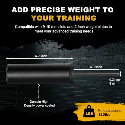 EVERYMATE Weight Stack Pin, Gym Pins for Weight Stack Machine, Weight Stack Extender Pin for Commercial Gym and Home Gym, Strength Training Equipment Attachments - color: ‎Dia:8mm Length:110mm（2 pack）