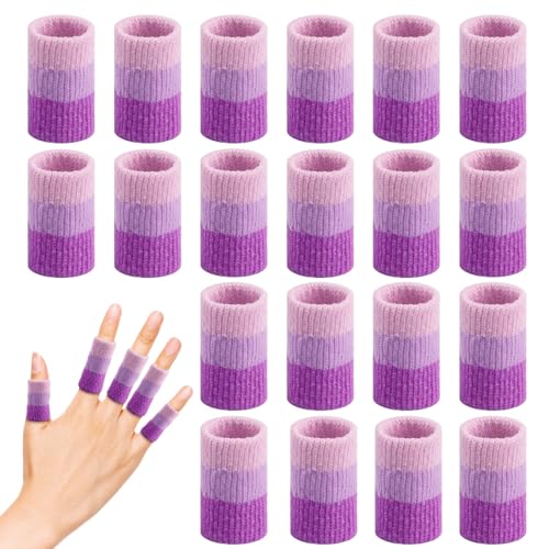20PCS Crochet Finger Guard, 3.9-Inch Finger Covers Compression Crochet | Finger Sleeves for Knitting Finger Protector, Breathable Finger Cushion for Writing