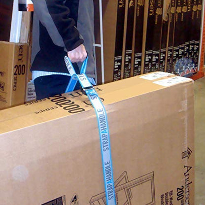 7’ Carry Strap with Handle | Heavy Duty | Adjustable Belt | Easy, Safe, Secure, Lifting, Moving, Carrying Heavy Boxes, Groceries | Best Luggage Strap (Strap-A-Handle 7ft. Length, 75lb. Capacity) - color: Heavy Duty - 7' Length, 75lb. Capacity