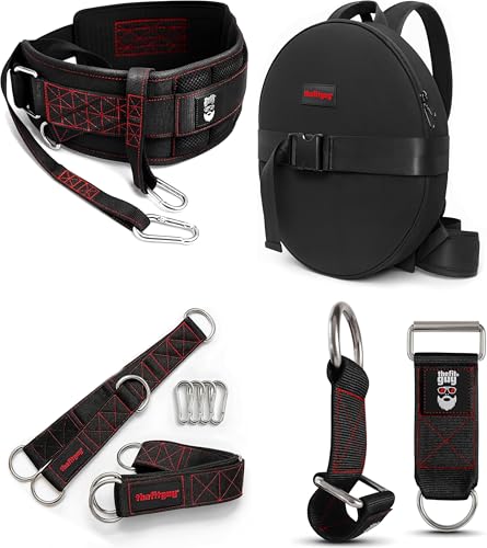 THEFITGUY Weighted Bodyweight Home Gym Setup – Dip Belt, Plate Backpack, Extension Straps & Loading Straps for Pull-Ups, Dips, Push-Ups and Strength Training