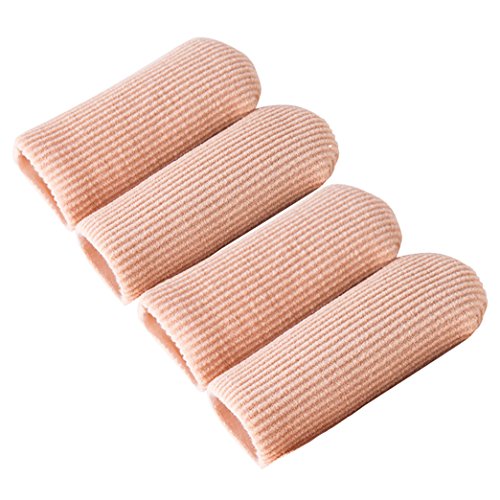 Makhry 4Pcs Silicone Toe Protectors for Corn, Callus, Blister Relief (XL) | Gel Toe Covers with Closed Finger Design, 3 Sizes, Used for Pain Relief and Toe Sleeve Comfort - size: X-Large (Pack of 4)