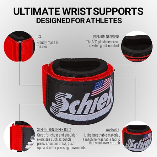 Schiek Sports Model 1100 WS Ultimate Weightlifting Wrist - color: Red
