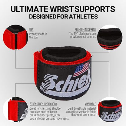 Schiek Sports Model 1100 WS Ultimate Weightlifting Wrist - color: Red