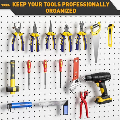 Pegboard Hooks, 25 Pack 4 inch Peg Board Organizer Accessories for Hanging Fit 1/8" Metal Peg Board Hooks for Garage, Workshop, Office, Craft Storage, Kitchen