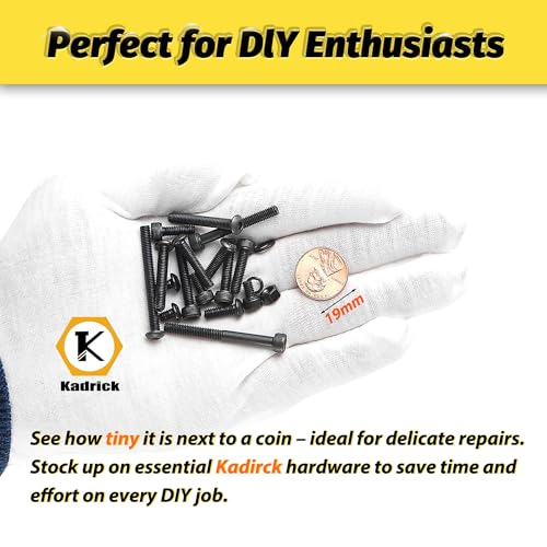 Kadrick Metric Screws Assortment,1580 Pcs M4 Screws Nuts Washers Assortment M4x6MM-40MM, Hex Socket Button & Cap Head M4 Machine Bolts Kit, 12.9 & 10.9 Grade Black Alloy Steel for 3D Printing - size: M4 1580Pcs 6-40mm