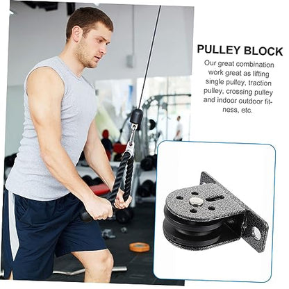 Exercise Pulley Wheel Fitness Bearing Pulley Smooth Rotation Reinforced Material Indoor/Outdoor Use