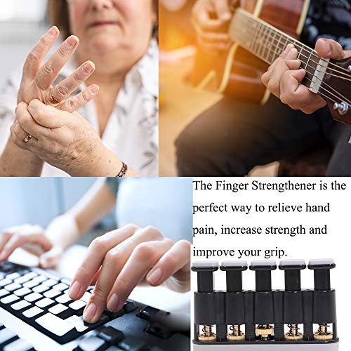 DILIMI Finger Strengthener, Guitar Beginner Exercier, Finger Trainer, Hand Grip Strength Trainer for Athletes,Musicians - color: Gray