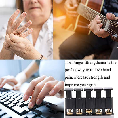 DILIMI Finger Strengthener, Guitar Beginner Exercier, Finger Trainer, Hand Grip Strength Trainer for Athletes,Musicians - color: Gray