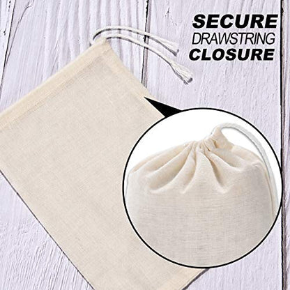 Tatuo 400 Pcs Cotton Muslin Bags with Drawstring Reusable Cloth Sachet Pouch Empty Gift Canvas Bags Bulk for Jewelry Home Party Favors (4 x 6 Inch) - size: 1 count (Pack of 400)