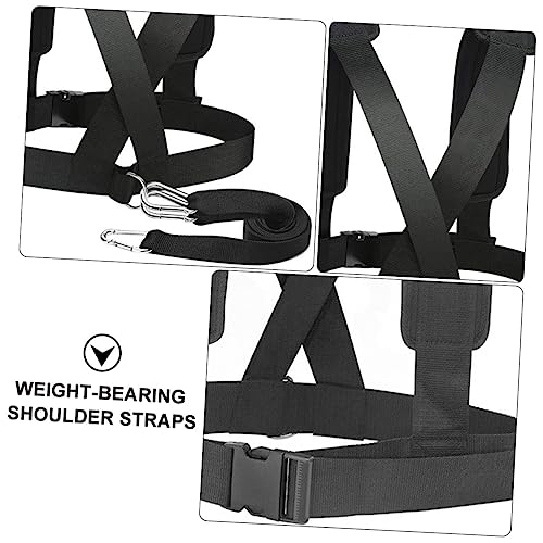 2pcs Professional Weight Lifting Belt Shoulder Straps Training Belt for Fitness Sled Harness Grip Strength Enhancer