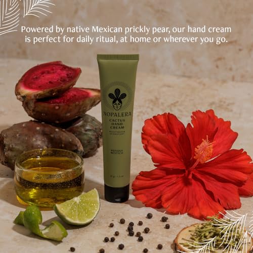 Nopalera Cactus Hand Cream Deeply Nourishing Prickly Pear Hand Cream with Vitamin E and K, Travel Size 1.5 oz (Bosque Místico)