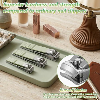 13-Piece Manicure Kit for Women Nail Travel Stainless Steel | Nail Clippers Set Pedicure Grooming With Travel Case Portable With Exquisite Leather for Men Women(Green)