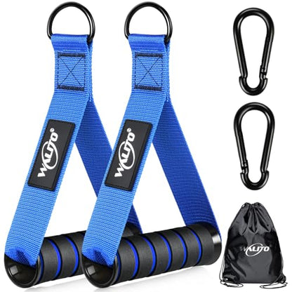 Exercise Handles, Cable Machine Handles for Gym Cable Attachments Training | 2 Pack Heavy Duty Handle with Non Slip Grip for Cable Machines, Pull Down Workouts, Resistance Bands and Home Gym Equipment - color: Blue