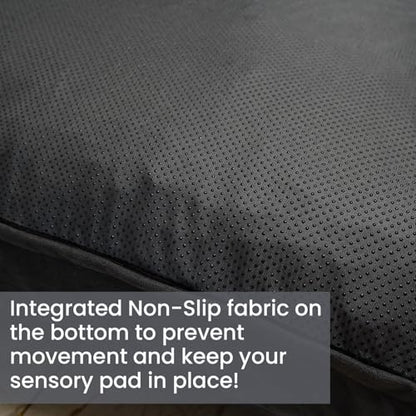 SENSORY4U Crash Pad for Kids Sensory Crash Pad with Foam Blocks - XL (5 Foot X 5 Foot) Grey - for Sensory Gym Room with Washable Cover