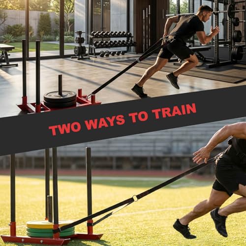 Heavy-Duty Sled Pulling Strap, Tire Dragging Pull Strap for Sled Training, Strength & Conditioning Workouts, Compatible with Harnesses & Belts - size: 2.5cm Wide