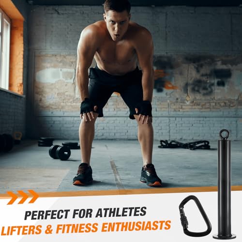 Soulchen Heavy Duty 16" Weight Loading Pin with Carabiner High Load-Bearing Aviation Aluminum Fit 2 in Weight Plates for LAT Pull Down Cable Pulley System Gym Accessories Gift