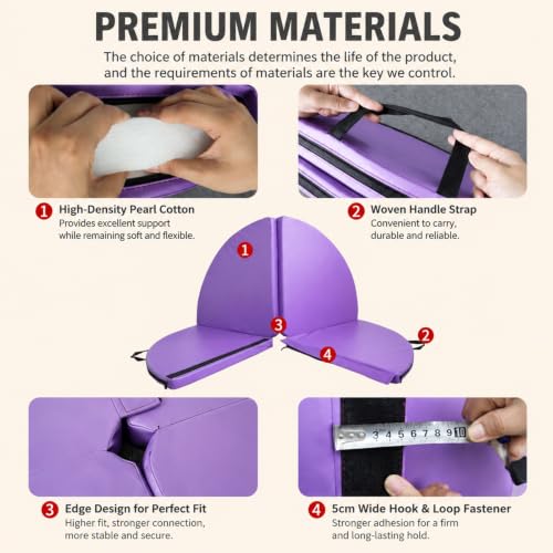HARELA Round Pole Dance Crash Mat, Stripper Pole Mat with Pearl Cotton Filling & PU Leather, Pole Crash Pad for Studios Exercise Strength Training Home Gym - color: Black, size: 150*3cm/59.1*1.2"