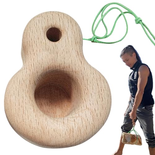 Hangboard Rock Climbing Multi-Depth Grip Pockets Finger Strength | Small Climbing Grip Trainer Board Wood Texture for Home Gym Travel - size: 73mm