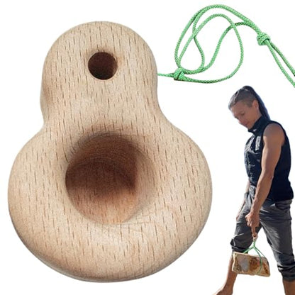 Hangboard Rock Climbing Multi-Depth Grip Pockets Finger Strength | Small Climbing Grip Trainer Board Wood Texture for Home Gym Travel - size: 73mm