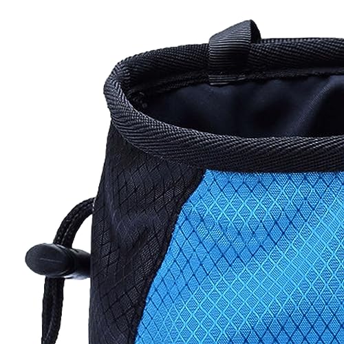 Climbing Chalk Bag Storage Pouch Adjustable Waist Belt Sock Gym Refillable Packaging for Rock Climbing Hunting Sports Bouldering Deadlifting - color: Blue