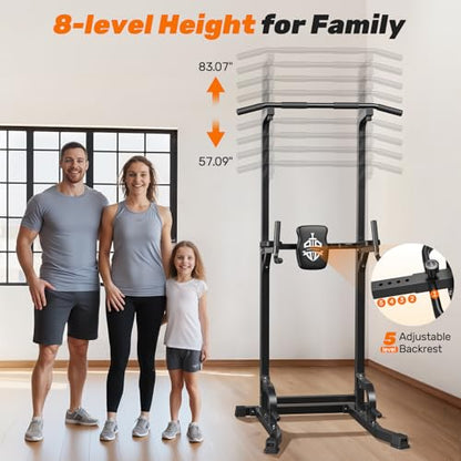 Sportsroyals Power Tower Pull Up Bar Station & Adjustable Dip Bar Station