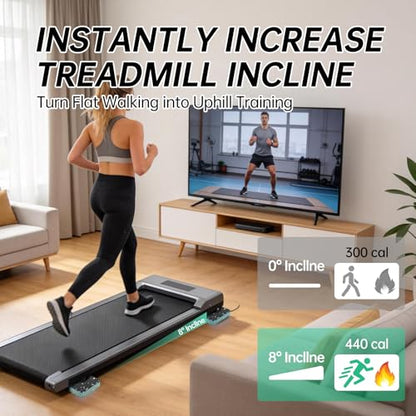 Treadmill Incline Riser Blocks, 4 PCS Walking Pad Incline Blocks, High-Density Rubber Top and Foam Base, Noise Reduction and Shock Absorption Mats, Ideal for Walking and Uphill Training at Home