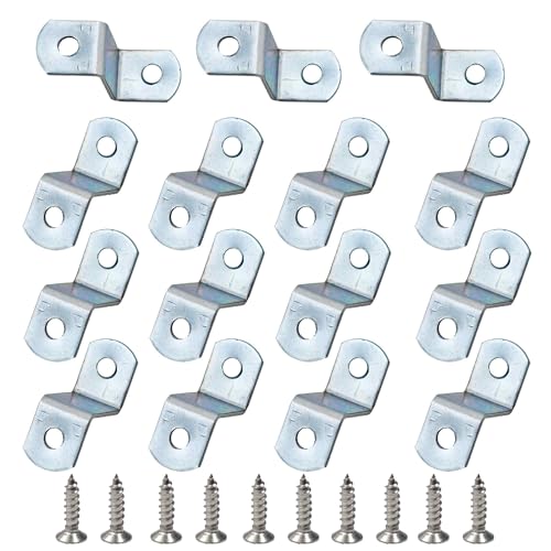 15PCS 3/4" Canvas Clips for Picture Framing, Offset Mounting Hardware with Screws for Art and Mirror Installation - size: 3/4"