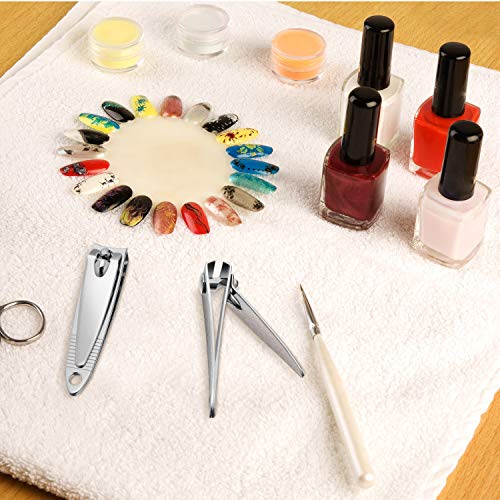 32 Pieces Stainless Steel Fingernail Nail Clipper Bulk Silver Portable Toenail Clippers Cutter Set (Pack of 2) - size: 32 Count (Pack of 2)