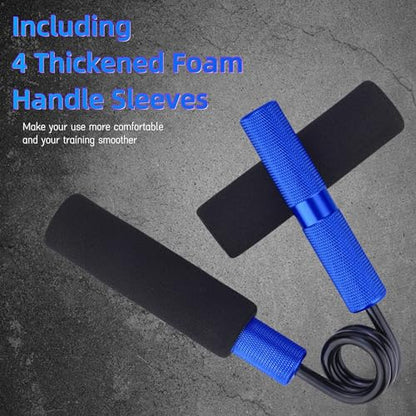 Grip Strength Trainer 4 Pack,50LB-200LB Metal Hand Grip Strengthener Set,Non-Slip Heavy-Duty Strength Training Equipment for Muscle Building and Hand Rehabilitation Exercising