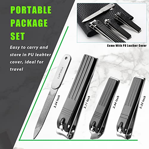 Heavy Duty Podiatrist Toenail Clippers for Thick and Ingrown Nails, Toe Nail Clippers Sets for Men Women Seniors, Stainless Steel 4PCS - size: 4 Piece Set
