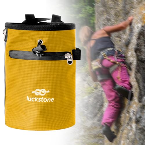 Lightweight Chalk Bag for Gym Use with Adjustable Waist Strap and Drawstring Top