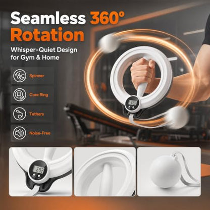 360° Rotating Arm Trainer with Counterweight Ball for Wrist and Forearm | Compact Upper Body Exerciser for Wrist, Forearm and Arm Training at Home, in the Office or While Traveling