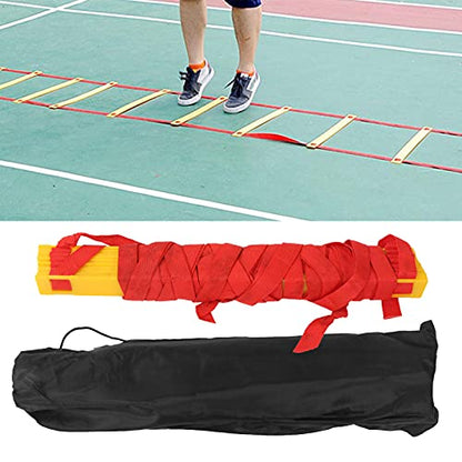 Agility Speed Training, 14 Rung Durable PP Plastic, Red Rope 50cm, Fitness Equipment for Athletes and Coaches