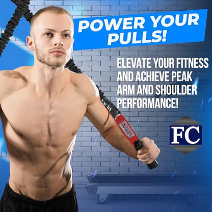 American Made X-Over Arm & Shoulder Training Resistance Bands for Home Exercise & Upper Body Workouts, Portable Gym Equpment for Strength, Rehabilitation & Stretching for Men & Women- 18lb Medium