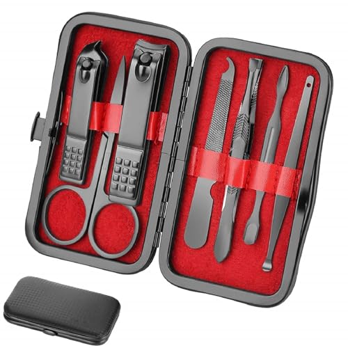 Compact Nail Clipper Travel Kit – Durable Stainless Steel Nail Clippers Set with Storage Case