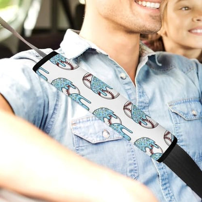 Breathable Seat Belt Shoulder Pad for Adults and Children, Stroller Pushchair High Chair, 2 Pack Baseball Ice Cream Drip Neck Strap Covers Easy Install (No Tool) - color: Pattern 202
