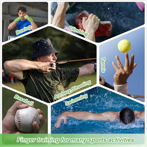 Finger Strengthener 4-Finger Nylon | Grip Strength Exerciser for Climbing Sports Gym Wrestling Home Workout Boxing Baseball Tennis Swimming Sports Gym Workout
