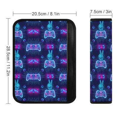 Universal Fit Seat Belt Shoulder Pad for Kids, Car Seats Pushchair Strollers High Chair Pushchair, 1 Pair Video Gamers Gaming Game Controller Blue Automotive Seat Belt Protector - color: Pattern 117