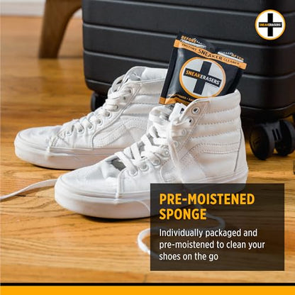 SneakERASERS Instant Shoe Cleaner Pre-Moistened Sponge, 5 Pack | Effective for White Sneakers, Tennis Shoes, Portable Shoe Cleaning Kit, Instant Sneaker Cleaner - size: 5 Pack