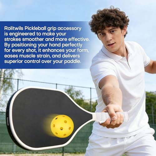 Pickleball Paddle Grip Insert, Ergonomic Finger Rest for Enhanced Control & Stable Grip, Fits Most Standard Pickleball Paddles, Pickleball Paddle Accessory 2PCS - color: white