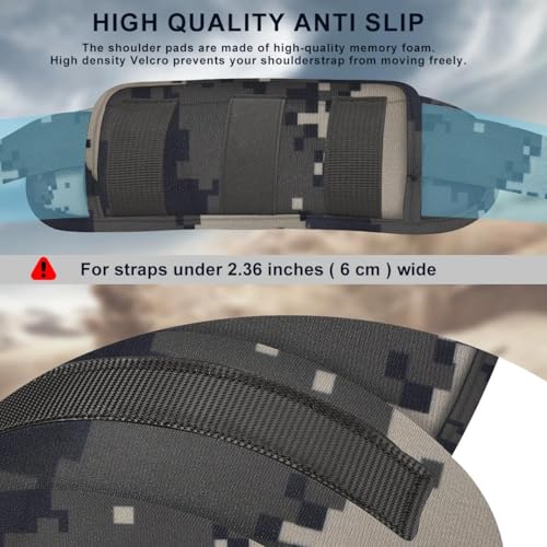 ZINZ 2-Pack Professional Tactical Shoulder Pad, Ultra-Thick & Breathable Cushion for Vest Shoulder Straps and Backpacks, Comfort & Durable - color: Camouflage Gray