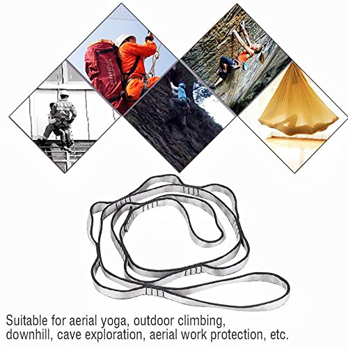 2Pcs Adjustable Anti-Gravity Chrysanthemum Swing Flying Stretch Belt Rope Climbing Daisy Chains Extension Yoga Belt Hanging - color: Grey, size: 1.5M