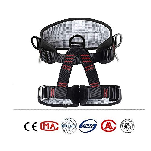 Climbing belts, Thicken Professional Safety Belt for Caving Rock Climbing Fire Rescuing Rappelling Tree and Outdoor Adventure Activities