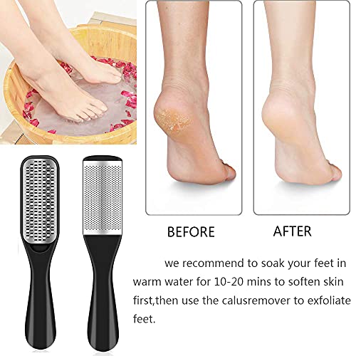 36 in 1 Professional Pedicure Kit, Foot File & Callus Remover Set | Stainless Steel Tools with Storage Case for Easy Nail Grooming, Heel Care and Smooth Foot Maintenance at Home or Salon - style: Black