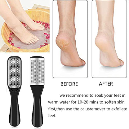 36 in 1 Professional Pedicure Kit, Foot File & Callus Remover Set | Stainless Steel Tools with Storage Case for Easy Nail Grooming, Heel Care and Smooth Foot Maintenance at Home or Salon - style: Black