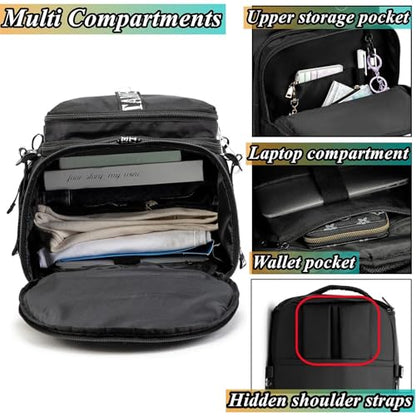 Gym Duffle Bag Backpack with Shoe Compartment,4 ways Travel Backpack for Women and Men,Multi-Functional Weekender bag with Waterproof Layer&Laptop Compartment for Fitness, Travel,Camping - color: Black