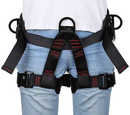 Climbing belts, Thicken Professional Safety Belt for Caving Rock Climbing Fire Rescuing Rappelling Tree and Outdoor Adventure Activities