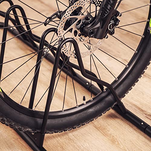 CyclingDeal Bicycle Floor Parking Rack Stand - for Mountain MTB Road Bike - Indoor Home Garage Storage - Classic 5 Bikes - size: 5 Bikes, style: Classic
