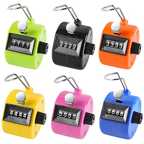 KTRIO Handheld Tally Counter, 4-Digit Mechanical Clicker | Battery-Free Counting, 4-Digit Display, Lightweight ABS Case, Finger Ring, Multi-Use Counter - color: Assorted Color